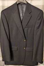 Chaps Ralph Lauren Wool Navy Mens 40R Sport Coat Suit Blazer Jacket