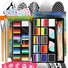 Bowitzki 10g*24 Professional Split Cakes Face Painting Kit for Christmas Party
