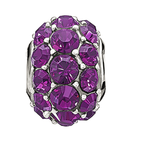 Chamilia Splendor Purple Swarovski Bead In 925 Sterling Silver,2025-0979 - Picture 2 of 2