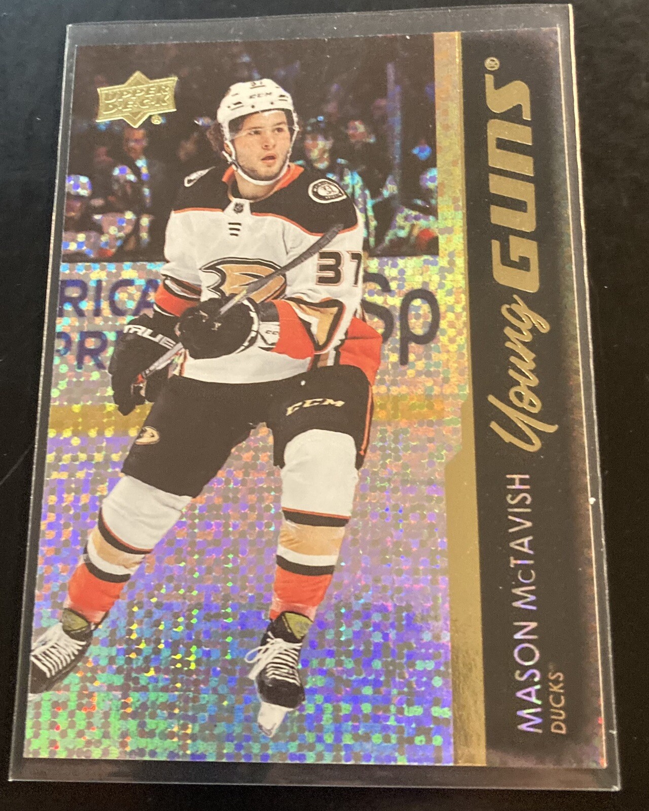 2021 Upper Deck Mason McTavish Young Guns Rookie Speckled Rainbow Foil #451