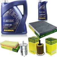 Mann Inspektionspaket 6L Mannol Classic 10W-40 FüR Seat Toledo Ii 2.3 V5 Leon