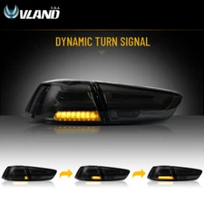 VLAND LED TailLights w/Sequential Turn For 2008-2017 Mitsubishi Lancer EVO Sedan