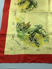 Vtg Hunting Scarf Horses Hounds Not Caught Yet