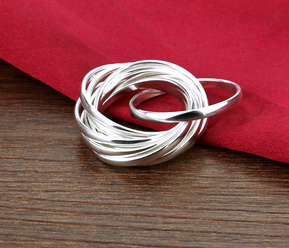 925 Sterling Silver Ring Nine-in-One Interlocked Ring Size 6-10 for Men ...