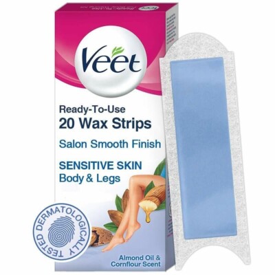 Veet Full Body Waxing Kit - Sensitive Skin (20 strips) Free Shipping