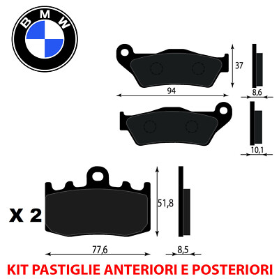 SATZ BREMSBELÄGE VORNE UND HINTEN BMW K 1200 S 2004