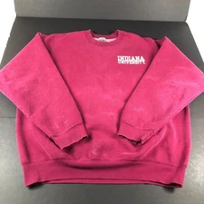 VTG 90s Indiana Hoosier Sweatshirt Adult Extra Extra Large Red Thrashed Crewneck