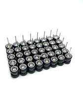 15x Wheel Sets Chrome 10 Spoke Real Rider Wheels w/ Rubber Tires Sets for 1/64