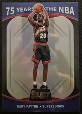 2021 Panini Select Gary Payton 75 Years The NBA PRIZM Card #63