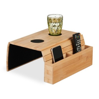 Sofatablett Armlehnenablage Couchbutler Sofa-Tray 2 Fächer rutschfest Sofaablage