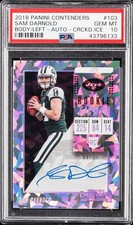 2018 CONTENDERS SAM DARNOLD #103 ROOKIE TICKET CRACKED ICE AUTO /24 PSA 10 POP 3