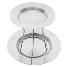  Multi-layer Stainless Steel Serving Tray Display Plate Birthday Cupcake