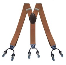 Men's Suspenders 6 Anti-slip Metal Clip Y Back Costume Tuxedo Dress Suspender...