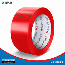 ROTES GER&Auml;USCHARMES PAKETVERPACKUNGSBAND (ALLE PACKUNGSGR&Ouml;SSEN) 48 MM X 66 M