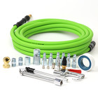 20pcs Hybrid Air Hose Kit, 3/8" x 25-FT Premium Air Compressor Accessory Set