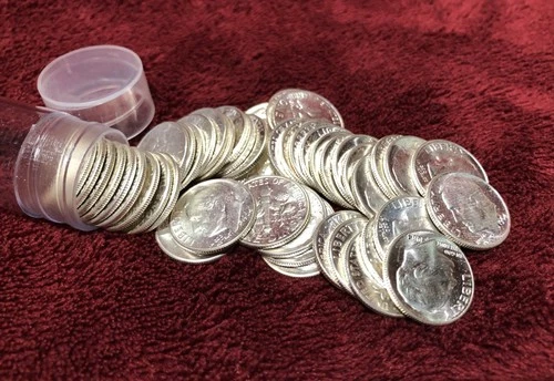 Roosevelt 90% SILVER Dimes ~  50 Coins ~ Uncirculated ~ FREE SHIPPING !  My #256