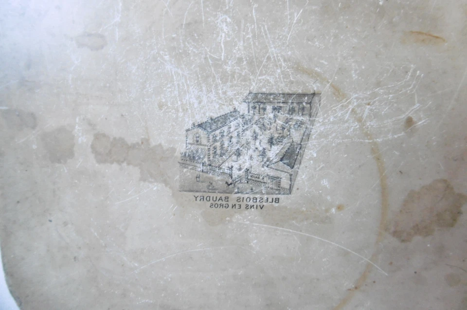 PIERRE LITHOGRAPHIQUE, OBJET DE METIER, ETIQUETTE VIN: BLEBOIS BAUDRY, début XXe - Photo 3/4