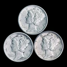 1939 Mercury Silver Dime Year Set