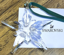 Swarovski Crystal 2025 A.E., Large, Winter Snowflake Ornament, w/ Ribbon, NIB