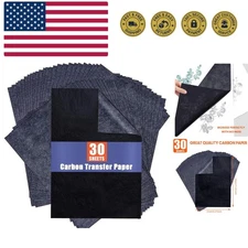Carbon Paper for Tracing Graphite Transfer-Paper - 30 Pcs Black Graphite Pape...