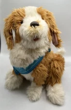 Ageless Innovations Lifelike Companion Electronic Pet White & Brown Freckled Pup