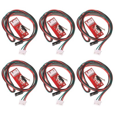 Endschalter 6 Stück mit Kabel für 3D Drucker, Mikroschalter Prusa Makerbot CNC