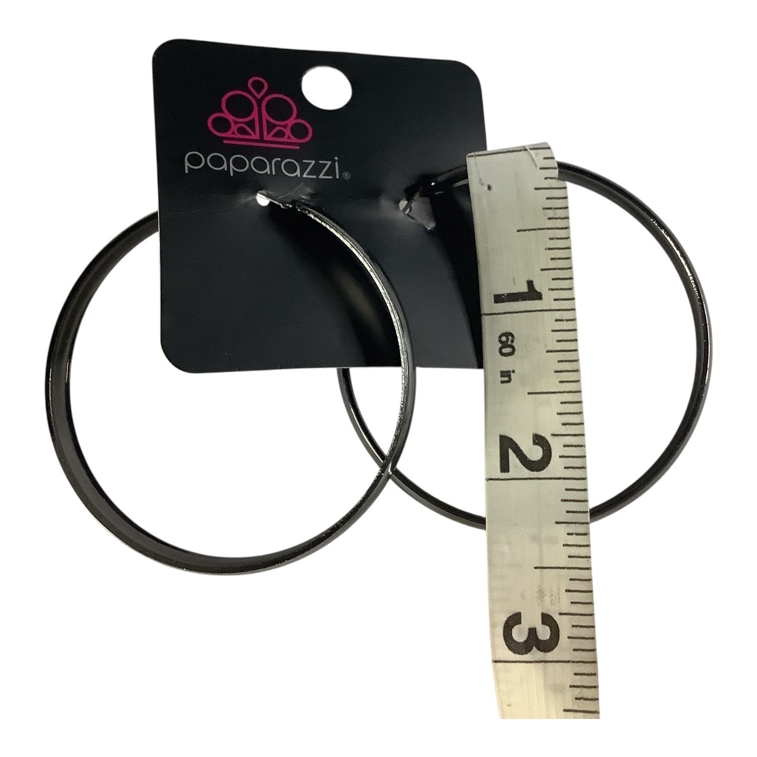 Paparazzi Jewelry A Double Feature Black Hoop Earrings For Women