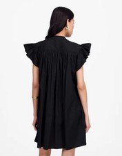 NWT Madewell Flutter Sleeve Button-Front Mini Dress in Poplin Size small