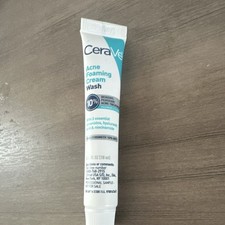 CeraVe Foaming Cream Wash Benzoyl Peroxide Acne Treatment Sample 10ml Face