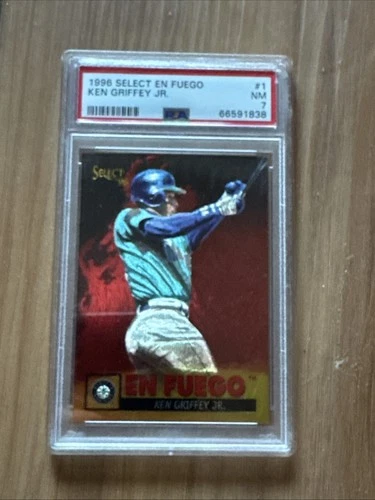1996 Select Ken Griffey Jr En Fuego PSA7 Tough Card