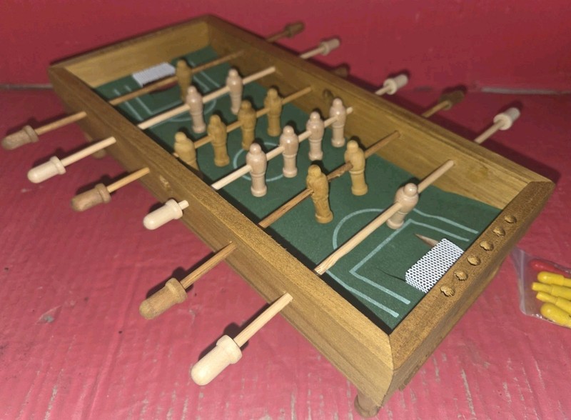 New In Package Solid Wood Table Top Foosball Table.  Perfect Condition 