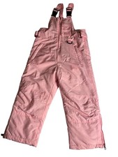 Arctic Quest Pink Snow Bib Overalls For Kids Size 4 adjustable straps