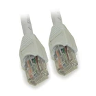 50ft Cat5E Ethernet RJ45 Patch Cable  Stranded  Snagless Booted  WHITE