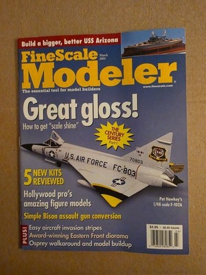 FineScale Modeler Magazine March 2003 F-102A Aircraft Model Kits