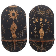  2 Pcs Etagere Vitrine Étagère Support D'affichage Présentoir Bois