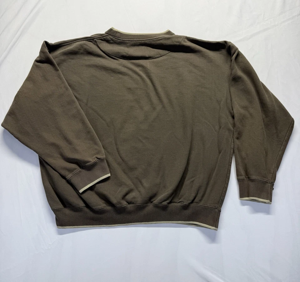 Sudadera De Colección Años 90 Vida Exterior Ciervo Para Hombre XL Verde Oliva Bordada Naturaleza Foto 2 de 4