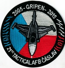 CzAF Czech air force 2005 Gripen 2015 21st tactical AFB Čáslav  patch