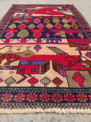 Authentischer handgeknüpfter afghanischer Balouch Wollteppich Carpet 4,4 x 2,7 Fuß