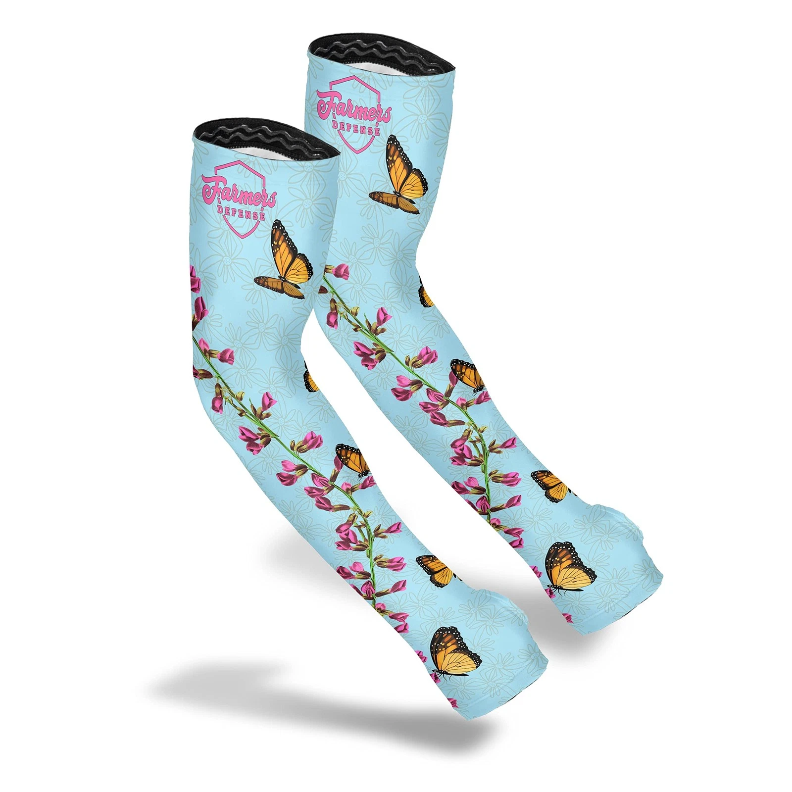 FARMER'S DEFENSE Gardening Arm Sleeves|UV Cooling Small-Medium, Monarch
