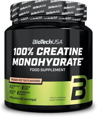 BioTechUSA Creatine Monohydrate Powder, Peach Ice Tea - 300g
