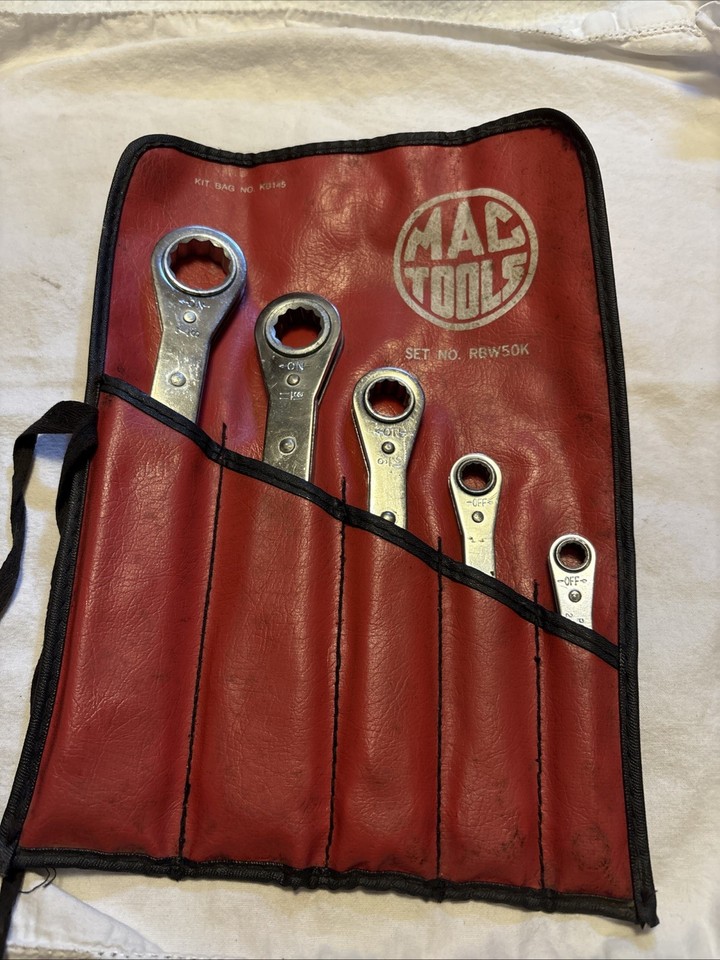 Mac Tools USA SAE 5pc 12pt Ratcheting Wrench Set RBW50K | eBay