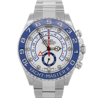 NOS 2020 PAPERS Rolex Yacht-Master II WHITE Steel 44mm 116680 Watch BOX
