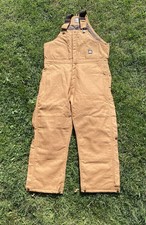NWOT Berne Insulated Bib Canvas Overalls Large Short 44-46 Made In USA