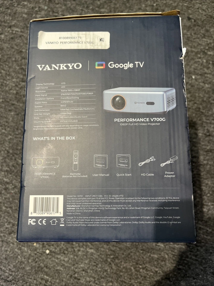 VANKYO Performance V700G Native 1080P Projector, Full HD 5G, Built-in Streaming - Image 4 of 4