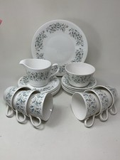 Gainsborough Bone China Tea set Cups Saucers Plates Pretty 21  PcsSet [b.B0-38]