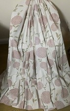 LOVELY ORIGINAL LAURA ASHLEY ERIN CHALK PINK LINEN MIX CURTAINS