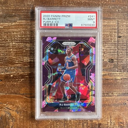 2020 Panini Prizm Basketball Purple Ice RJ Barrett #241 PSA 9