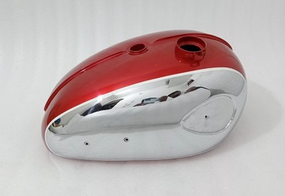 BSA A65 Thunderbolt Lightning Royal Star Red & Polish Aluminum Fuel Petrol Tank