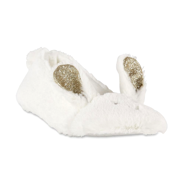 white bunny slippers