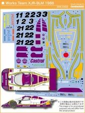 SHUNKO Decal Sheet 1:24 Scale TWR Jaguar XJR-9LM 1988 Full Sponsor # SHK-400